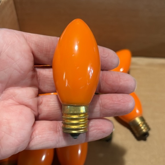 Christmas Bulbs C9 7W 120V Replacement Lights Red, White, Orange - Picture 5 of 5